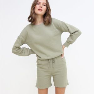 SALT + CO. - Knit No. 01, Women’s Crew Neck Sweatshirt in Sage (NWT)